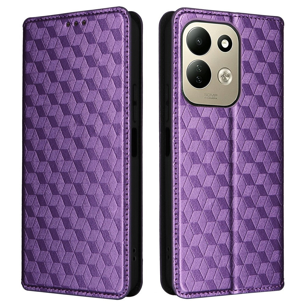 For Xiaomi Redmi 17 4G  /  Redmi 17 5G Case Wallet Rhombus Imprinted PU Leather Phone Cover