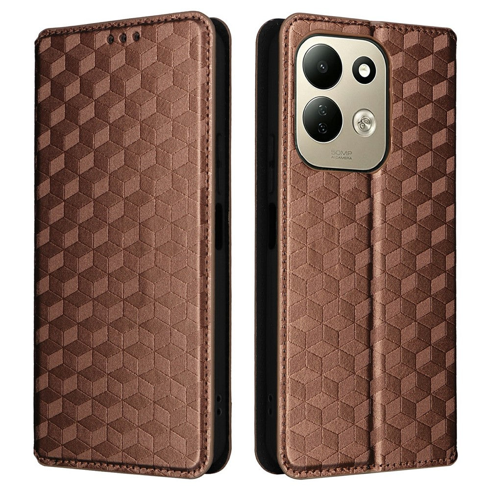 For Xiaomi Redmi 17 4G  /  Redmi 17 5G Case Wallet Rhombus Imprinted PU Leather Phone Cover