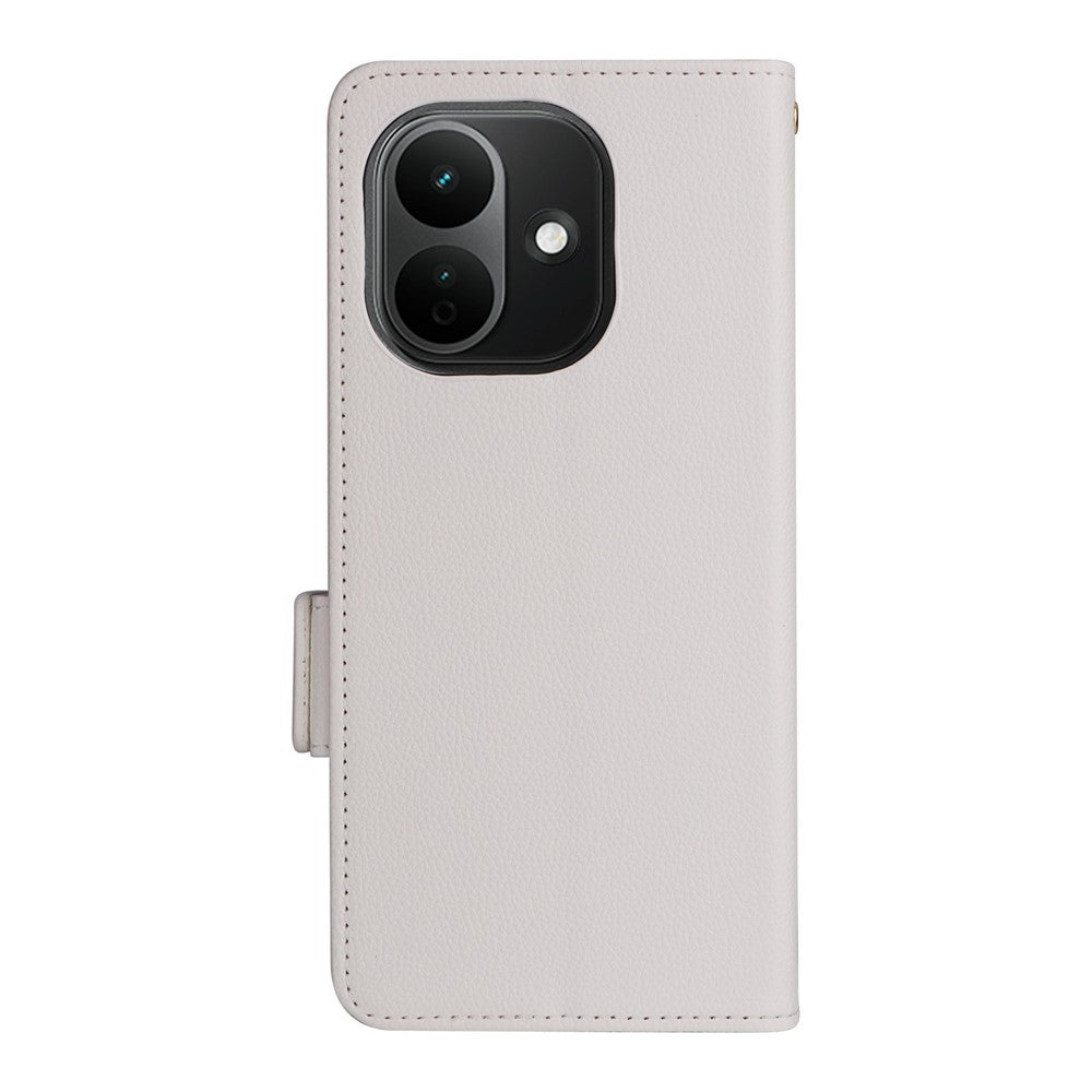 For Xiaomi Redmi Note 17 4G (Global) / Note 17 5G (Global) / Note 17 (India / China) 5G Case Litchi Texture Wallet Leather Phone Cover with Wrist Strap