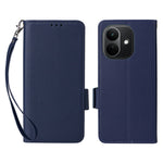 For Xiaomi Redmi Note 17 4G (Global) / Note 17 5G (Global) / Note 17 (India / China) 5G Case Litchi Texture Wallet Leather Phone Cover with Wrist Strap