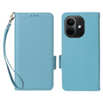 For Xiaomi Redmi Note 17 4G (Global) / Note 17 5G (Global) / Note 17 (India / China) 5G Case Litchi Texture Wallet Leather Phone Cover with Wrist Strap
