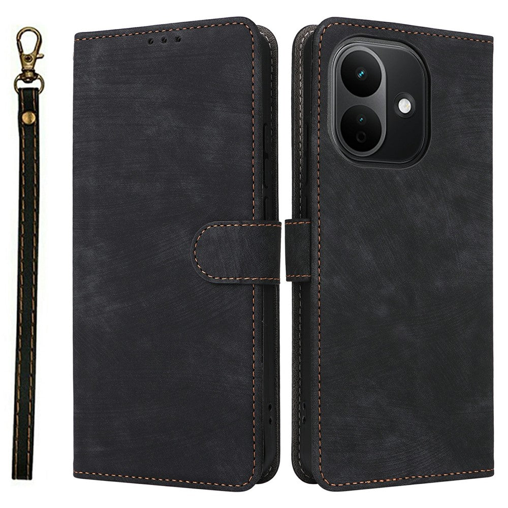 Xiaomi Redmi Note 17 4G (Global) / Note 17 (Indien / Kina) 5G / Note 17 5G (Global) Plånboksfodral RFID-blockerande PU-lädermobilfodral med stativ och rem