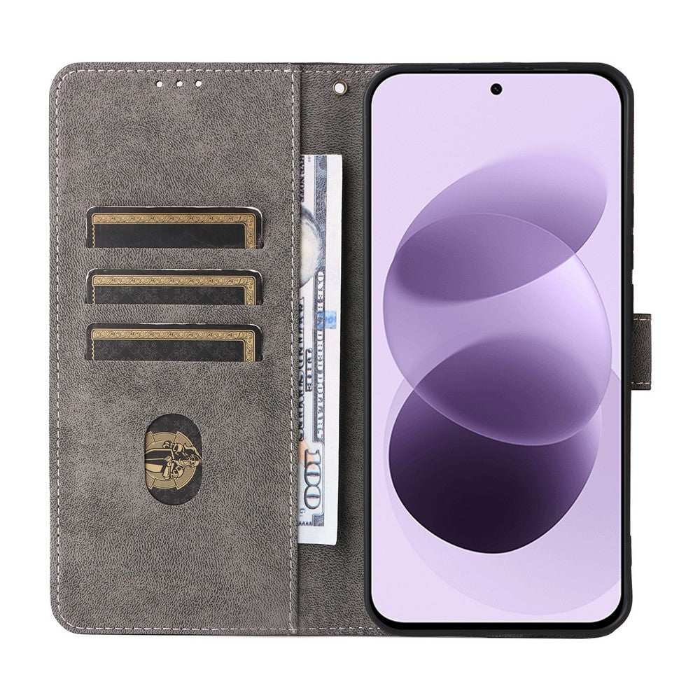 Xiaomi Redmi Note 17 4G (Global) / Note 17 (Indien / Kina) 5G / Note 17 5G (Global) Plånboksfodral RFID-blockerande PU-lädermobilfodral med stativ och rem