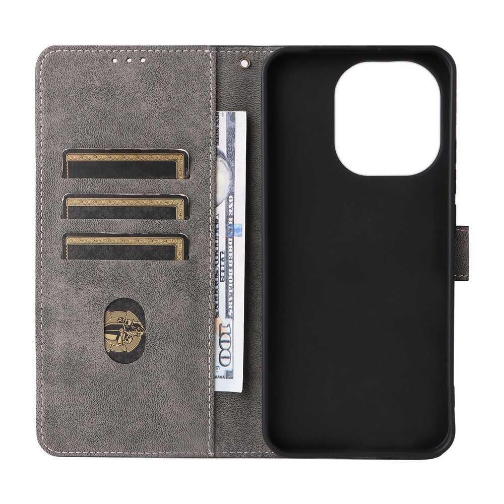 Xiaomi Redmi Note 17 4G (Global) / Note 17 (Indien / Kina) 5G / Note 17 5G (Global) Plånboksfodral RFID-blockerande PU-lädermobilfodral med stativ och rem