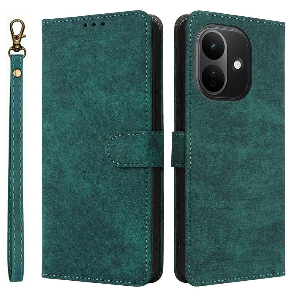 Xiaomi Redmi Note 17 4G (Global) / Note 17 (Indien / Kina) 5G / Note 17 5G (Global) Plånboksfodral RFID-blockerande PU-lädermobilfodral med stativ och rem