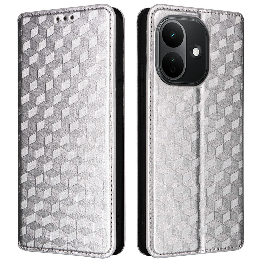 For Xiaomi Redmi Note 17 4G (Global) / Note 17 5G (Global) / Note 17 (India / China) 5G Case Wallet Rhombus Imprinted PU Leather Phone Cover