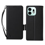 For OnePlus N6 4G Case Litchi Texture Wallet Leather Phone Cover with Wrist Strap