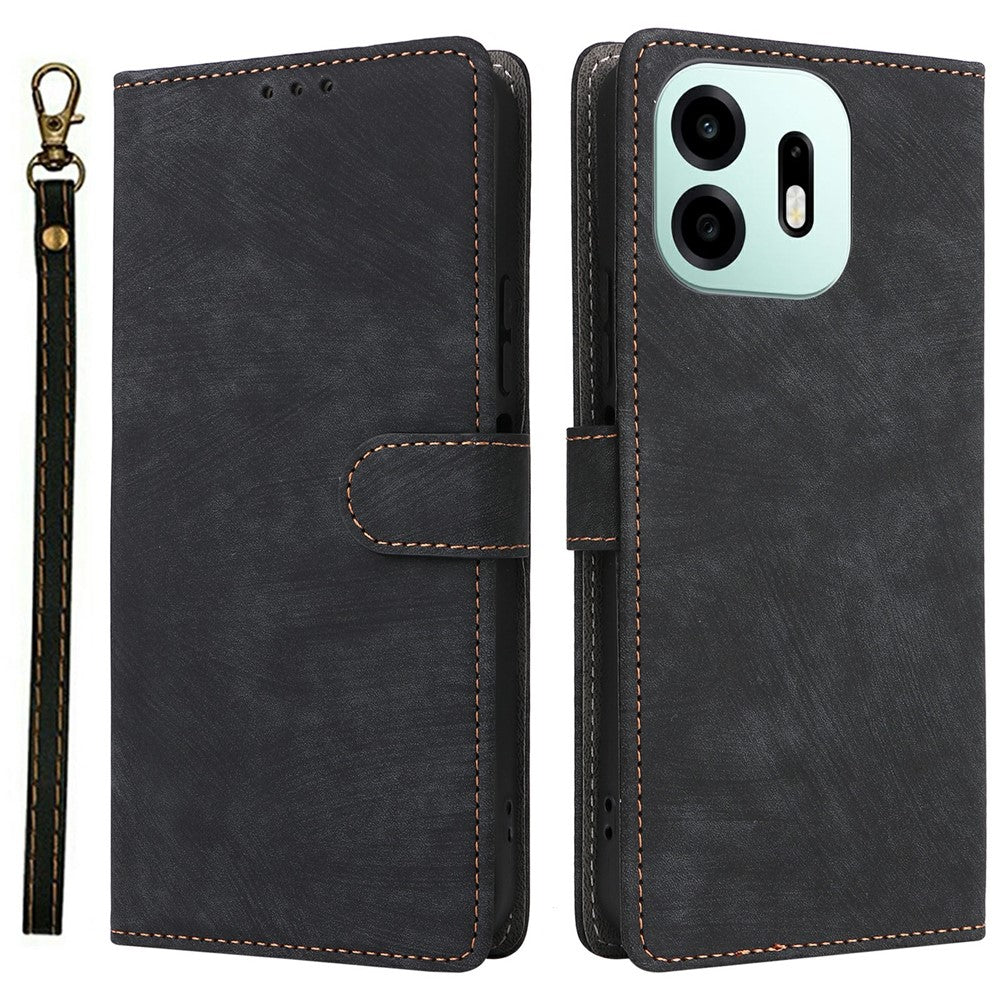 Til OnePlus N6 4G Pung Etui RFID Blokerende PU Læder Telefoncover Stand med Rem