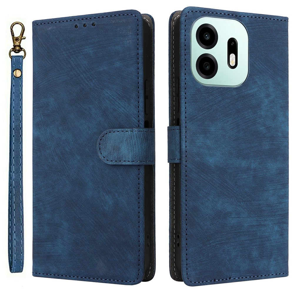 For OnePlus N6 4G Wallet Case RFID Blocking PU Leather Phone Cover Stand with Strap