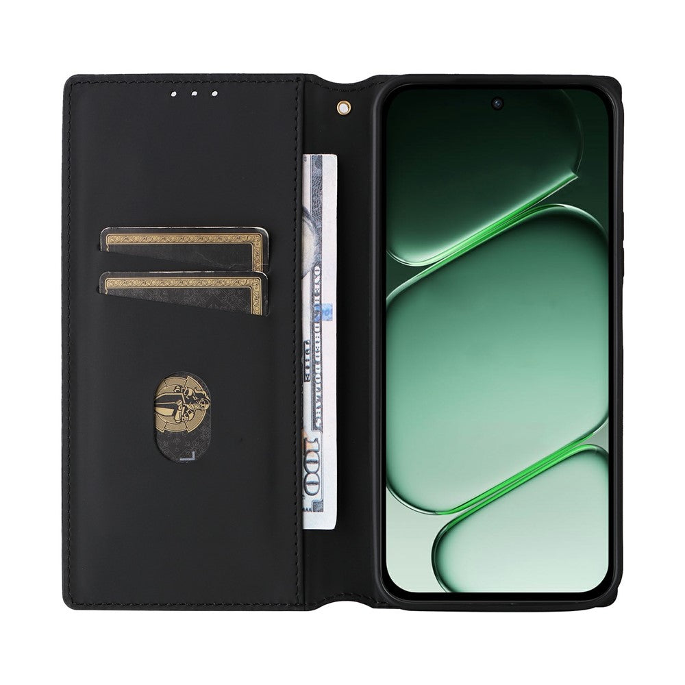 For OnePlus N6 4G Case Wallet Rhombus Imprinted PU Leather Phone Cover
