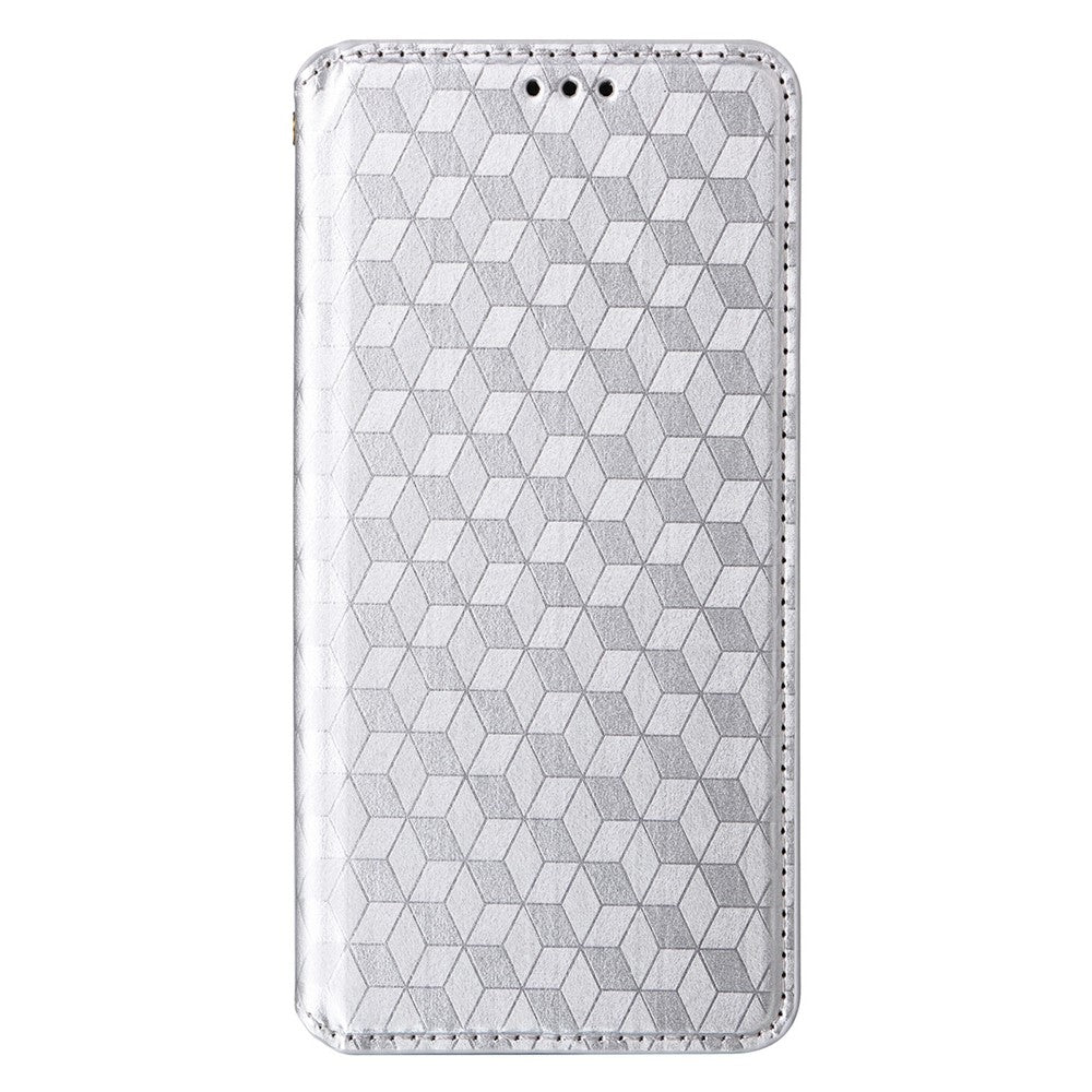 For OnePlus N6 4G Case Wallet Rhombus Imprinted PU Leather Phone Cover
