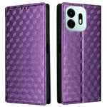 For OnePlus N6 4G Case Wallet Rhombus Imprinted PU Leather Phone Cover