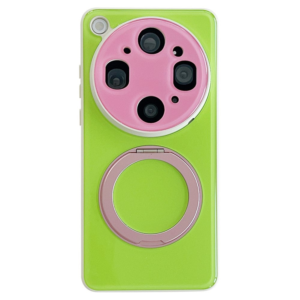 Til Oppo Find X9 Ultra 5G Etui Magnetisk Drejelig Støttefod Farveblok Design PC + TPU Telefoncover