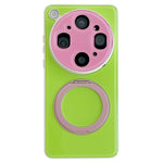 For Oppo Find X9 Ultra 5G Case Magnetic Rotating Kickstand Colorblock Design PC + TPU Phone Cover