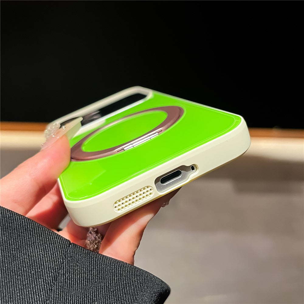 For Xiaomi 17 Pro Case Magnetic Rotating Kickstand Colorblock Design PC + TPU Phone Cover