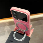 For Xiaomi 17 Pro Case Magnetic Rotating Kickstand Colorblock Design PC + TPU Phone Cover