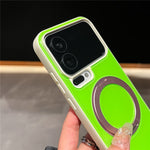 For Xiaomi 17 Pro Case Magnetic Rotating Kickstand Colorblock Design PC + TPU Phone Cover