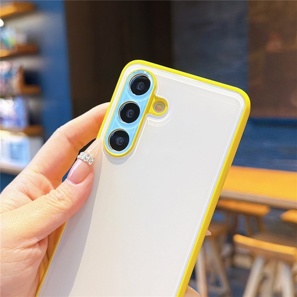 Samsung Galaxy S25-skal i kontrastfärgad PC + TPU-mobil med avtagbart vävt band
