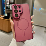 For Samsung Galaxy S25 Ultra Magnetic Case Matte Skin Touch PC + TPU Shockproof Phone Cover