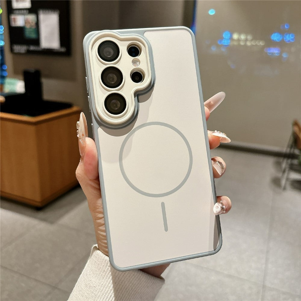 For Samsung Galaxy S25 Ultra Magnetic Case Matte Skin Touch PC + TPU Shockproof Phone Cover
