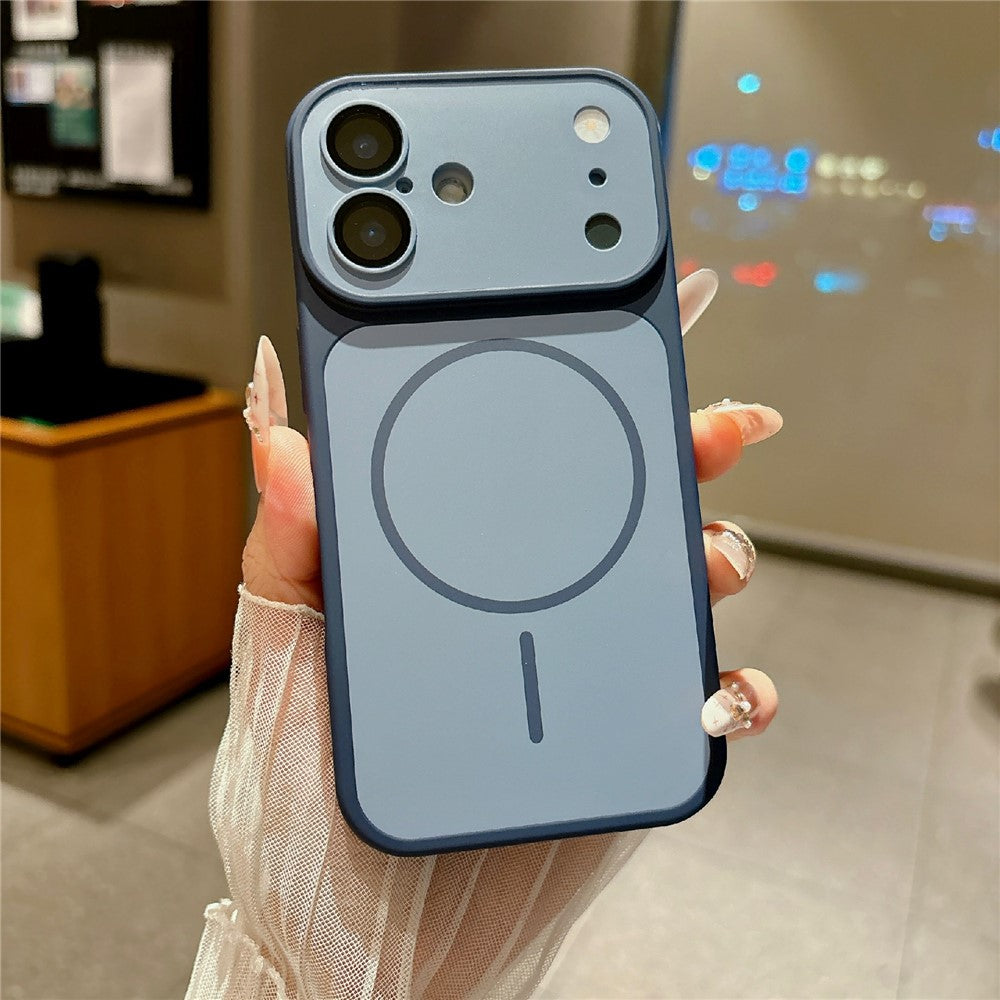 For iPhone 16 Magnetic Case Matte Skin Touch PC + TPU Shockproof Phone Cover