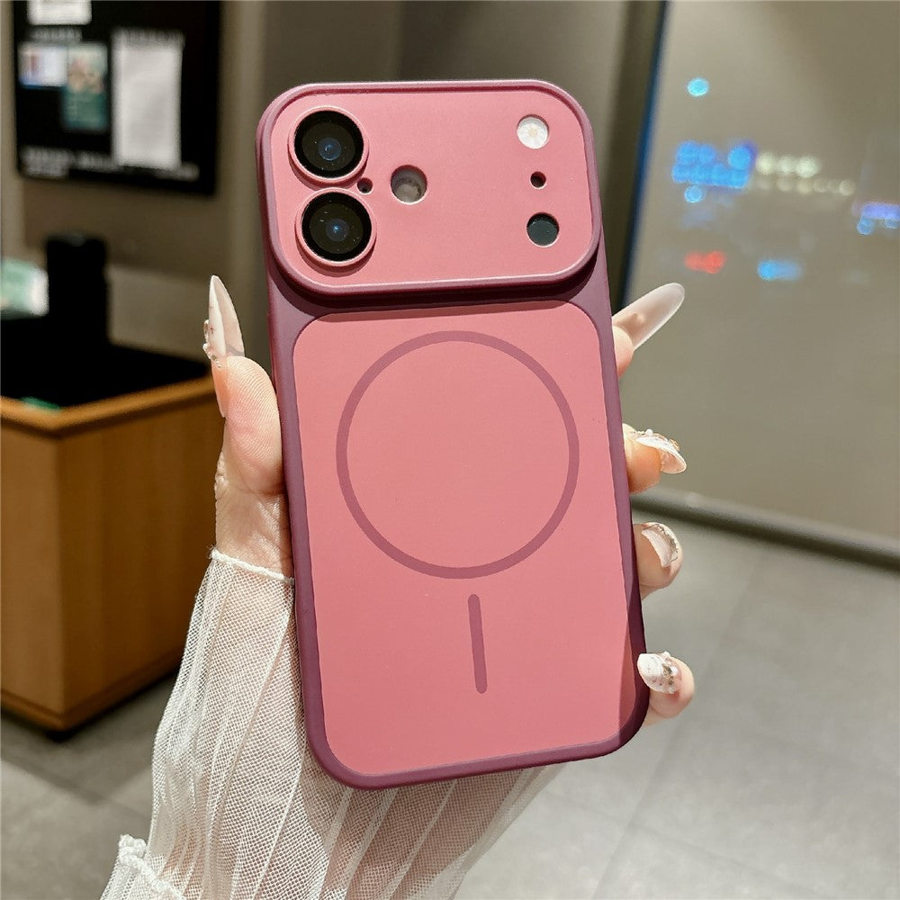 For iPhone 16 Magnetic Case Matte Skin Touch PC + TPU Shockproof Phone Cover