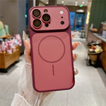 For iPhone 16 Pro Max Magnetic Case Matte Skin Touch PC + TPU Shockproof Phone Cover