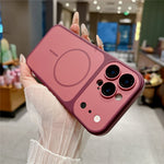 For iPhone 16 Pro Max Magnetic Case Matte Skin Touch PC + TPU Shockproof Phone Cover