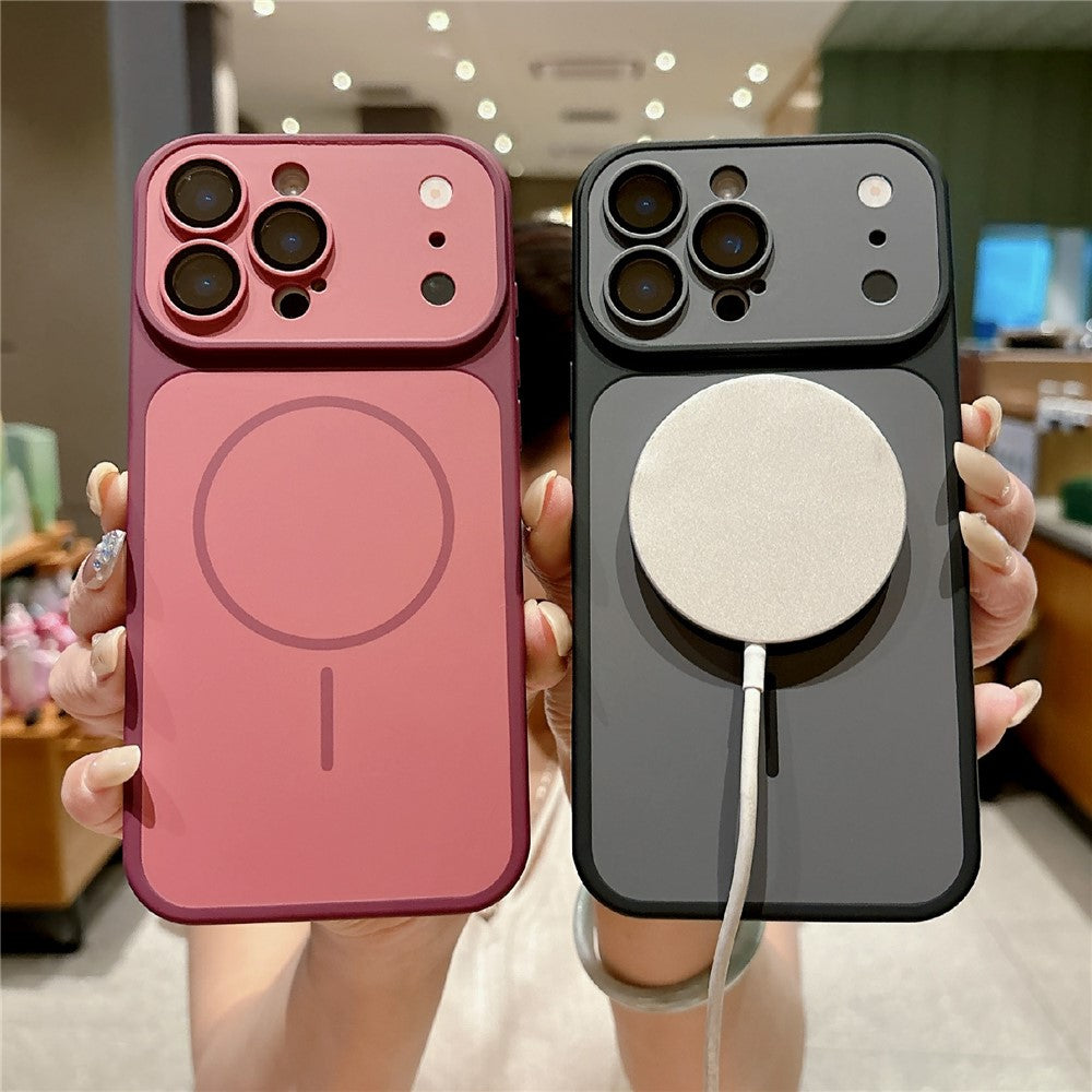 For iPhone 16 Pro Max Magnetic Case Matte Skin Touch PC + TPU Shockproof Phone Cover