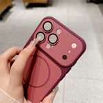 For iPhone 16 Pro Max Magnetic Case Matte Skin Touch PC + TPU Shockproof Phone Cover