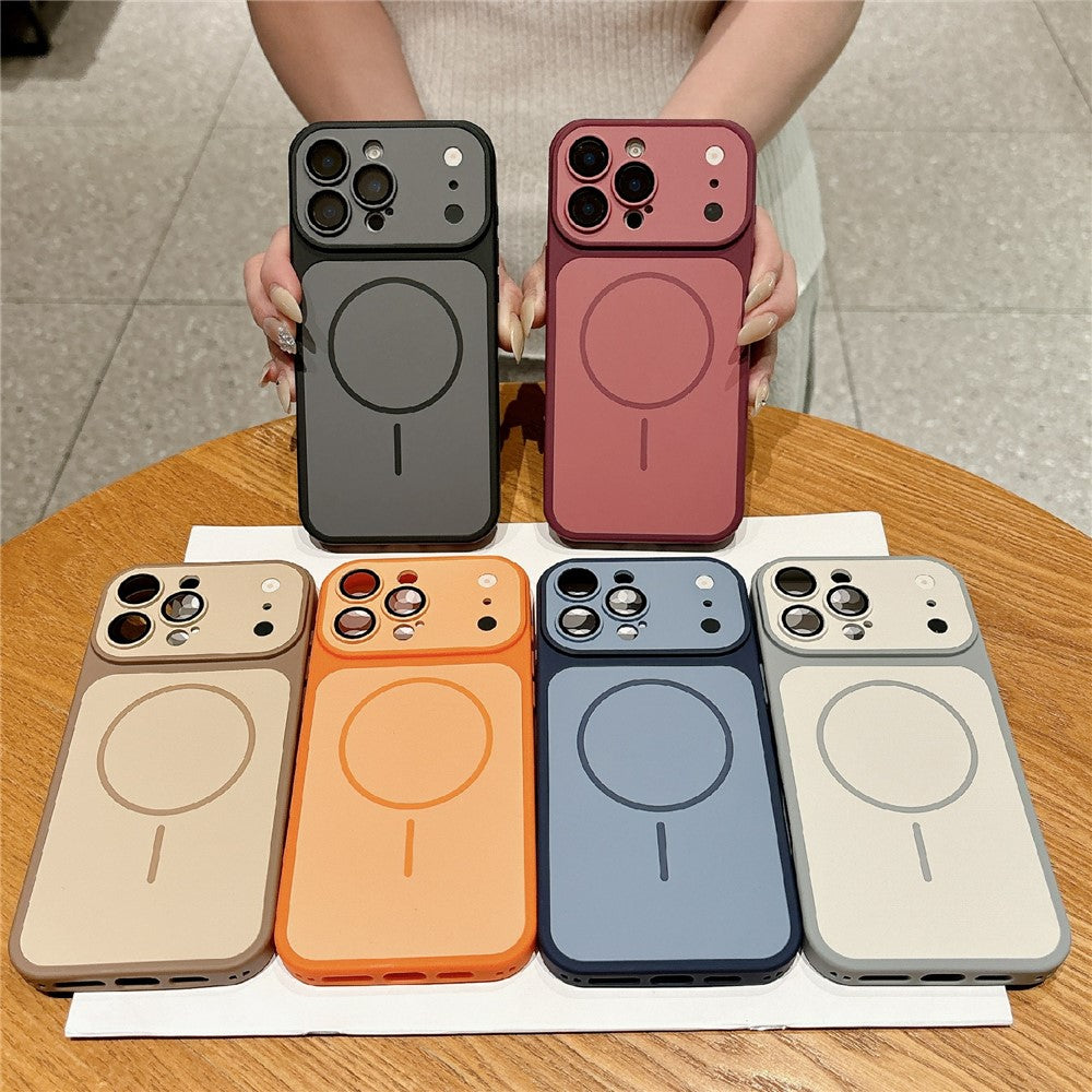 For iPhone 16 Pro Max Magnetic Case Matte Skin Touch PC + TPU Shockproof Phone Cover