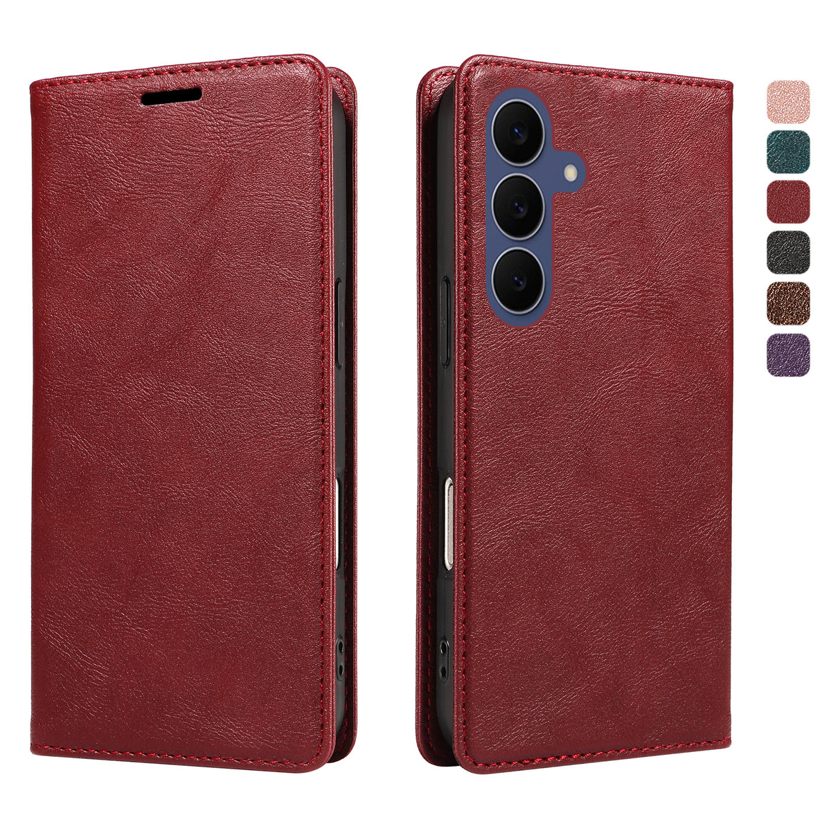 Til Samsung Galaxy S26 FE Pung Etui RFID Blokerende Kortpladser Stand Magnetisk Lukning Læder Telefoncover
