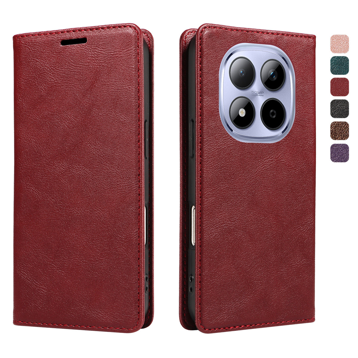 For Xiaomi Redmi Note 15 Pro 5G (Global) Wallet Case RFID Blocking Card Slots Stand Magnetic Closure Leather Phone Cover