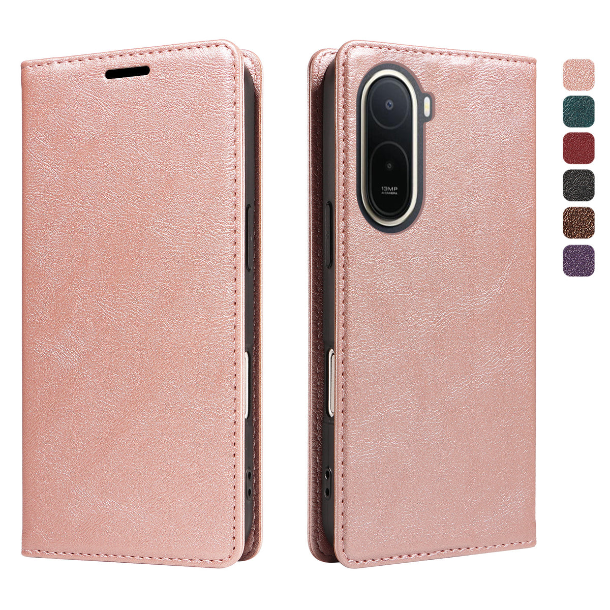 For Xiaomi Redmi A7 Pro 4G (171.56mm) Wallet Case RFID Blocking Card Slots Stand Magnetic Closure Leather Phone Cover