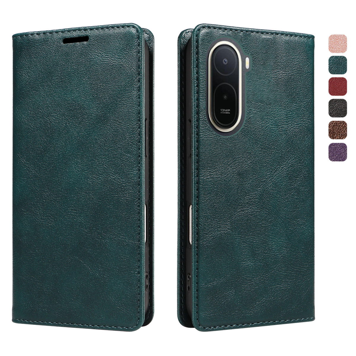 For Xiaomi Redmi A7 Pro 4G (171.56mm) Wallet Case RFID Blocking Card Slots Stand Magnetic Closure Leather Phone Cover