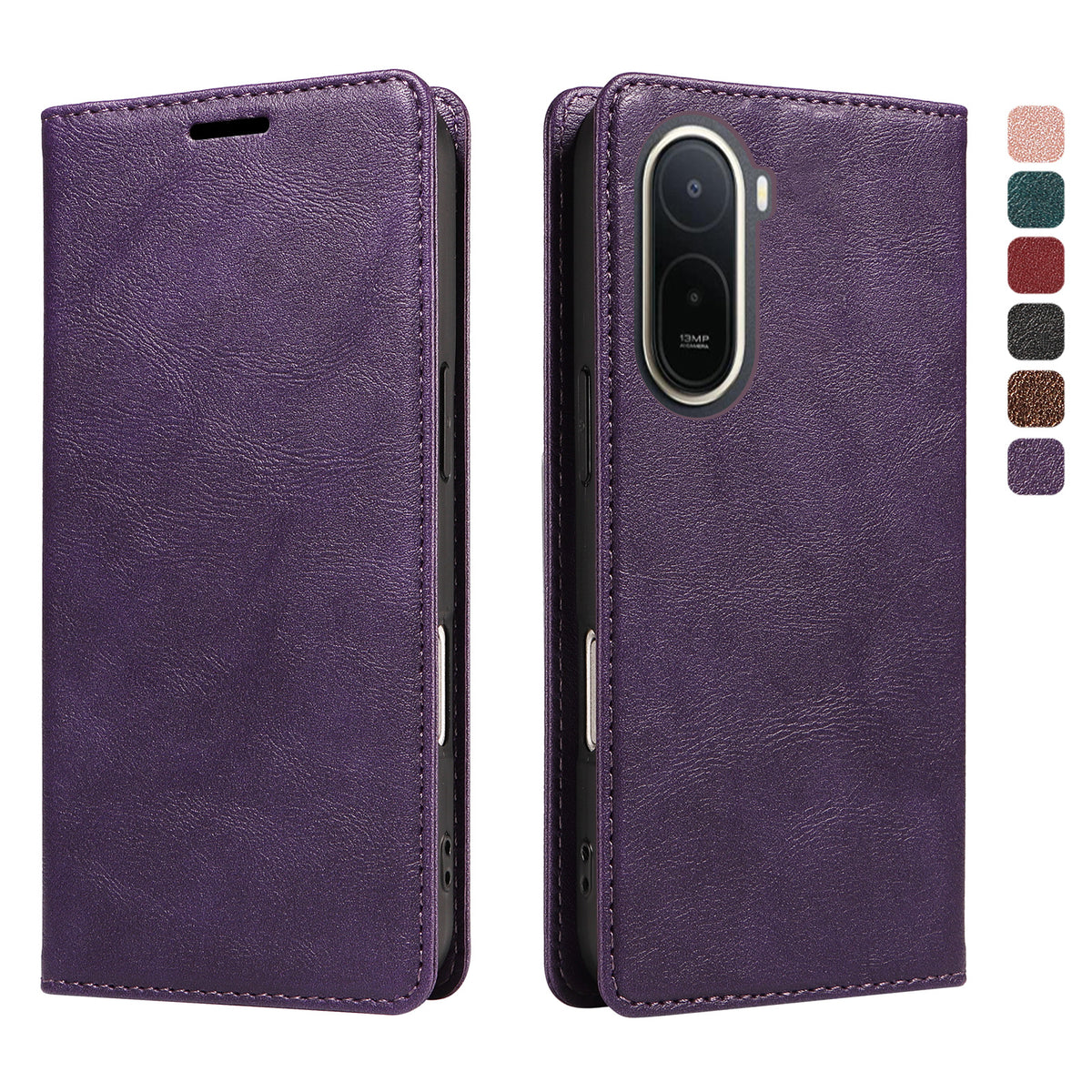 For Xiaomi Redmi A7 Pro 4G (171.56mm) Wallet Case RFID Blocking Card Slots Stand Magnetic Closure Leather Phone Cover