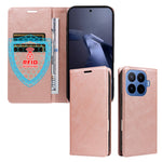 For Xiaomi 17T Wallet Case RFID Blocking Card Slots Stand Magnetic Closure Leather Phone Cover