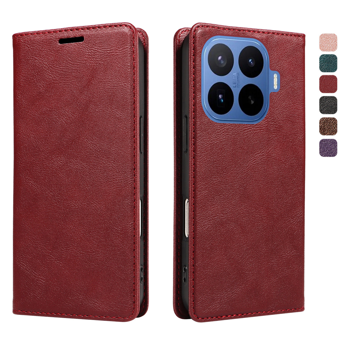 For Xiaomi 17T Wallet Case RFID Blocking Card Slots Stand Magnetic Closure Leather Phone Cover