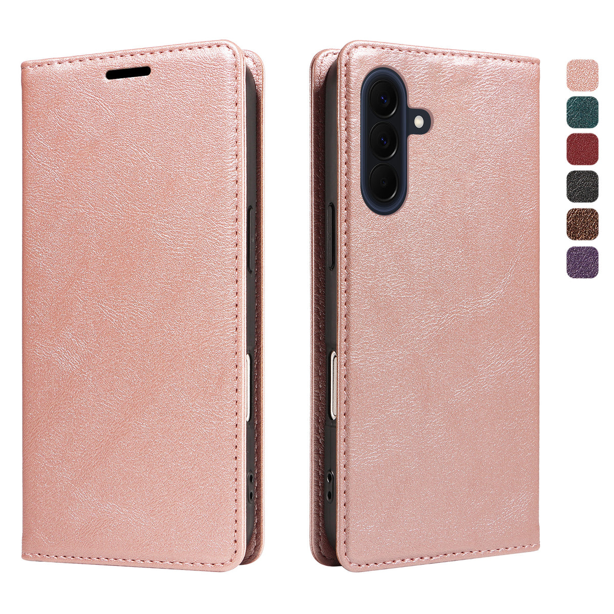 For Samsung Galaxy A57 5G Wallet Case RFID Blocking Card Slots Stand Magnetic Closure Leather Phone Cover