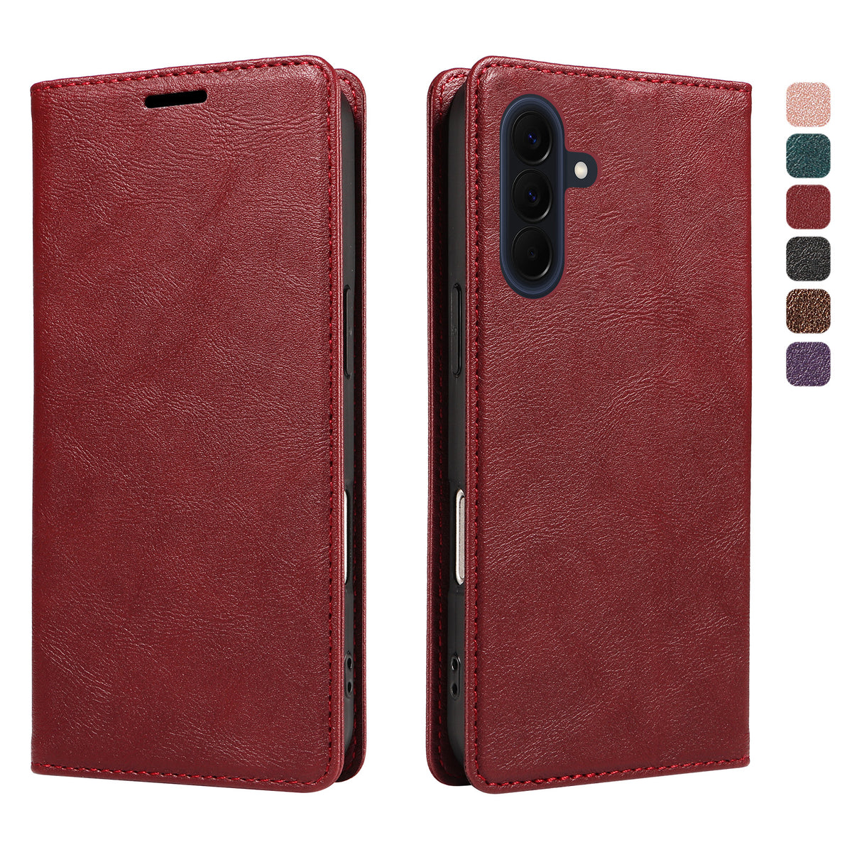 For Samsung Galaxy A57 5G Wallet Case RFID Blocking Card Slots Stand Magnetic Closure Leather Phone Cover