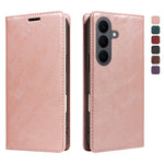 For Samsung Galaxy S26+ Wallet Case RFID Blocking Card Slots Stand Magnetic Closure Leather Phone Cover