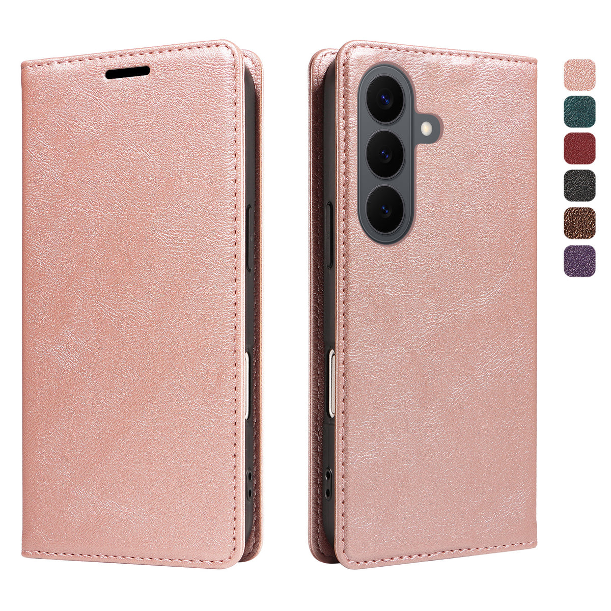 For Samsung Galaxy S26+ Wallet Case RFID Blocking Card Slots Stand Magnetic Closure Leather Phone Cover