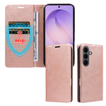 For Samsung Galaxy S26+ Wallet Case RFID Blocking Card Slots Stand Magnetic Closure Leather Phone Cover