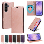 For Samsung Galaxy S26+ Wallet Case RFID Blocking Card Slots Stand Magnetic Closure Leather Phone Cover