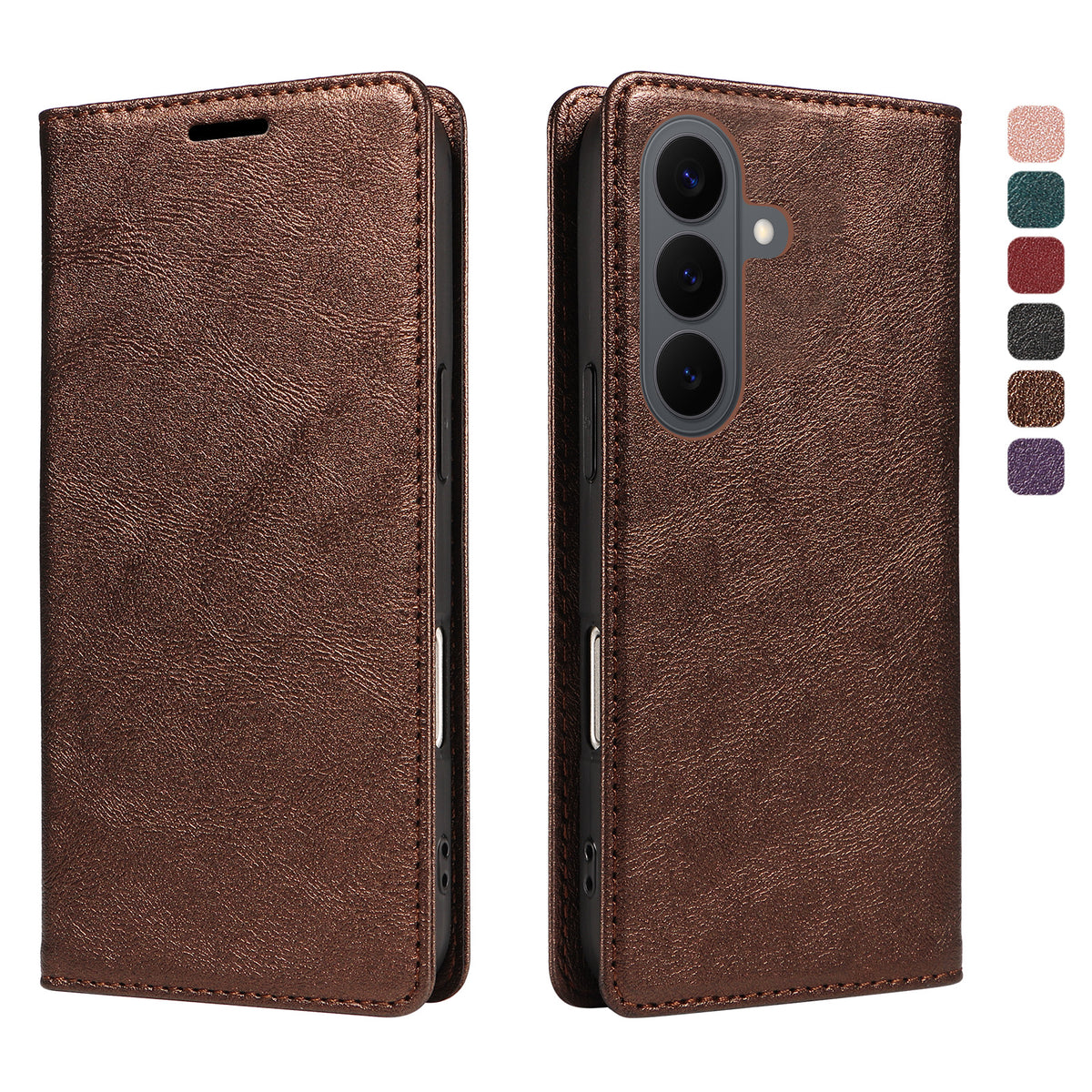 For Samsung Galaxy S26+ Wallet Case RFID Blocking Card Slots Stand Magnetic Closure Leather Phone Cover