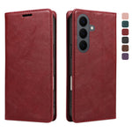 For Samsung Galaxy S26+ Wallet Case RFID Blocking Card Slots Stand Magnetic Closure Leather Phone Cover
