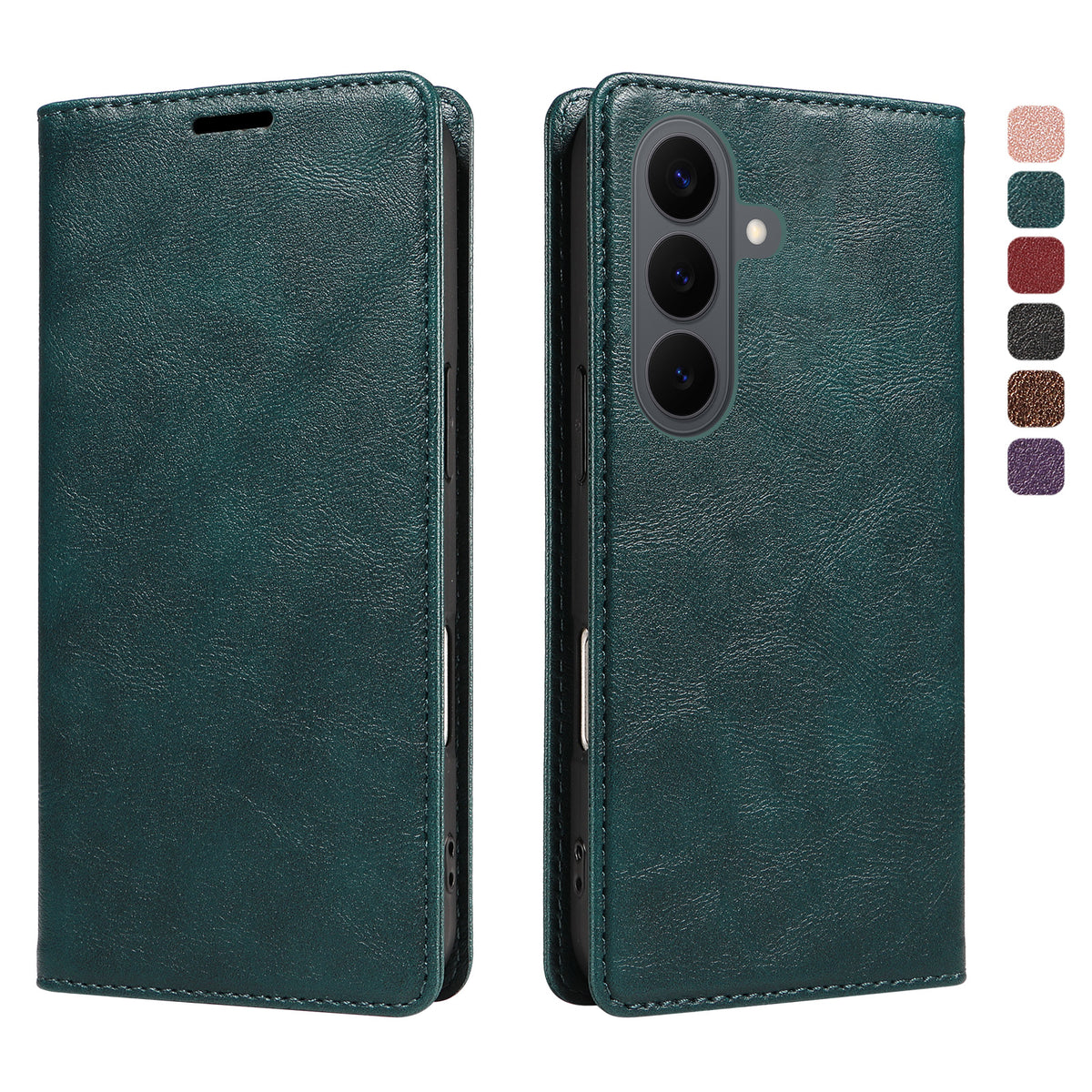 For Samsung Galaxy S26+ Wallet Case RFID Blocking Card Slots Stand Magnetic Closure Leather Phone Cover