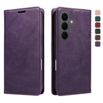For Samsung Galaxy S26+ Wallet Case RFID Blocking Card Slots Stand Magnetic Closure Leather Phone Cover