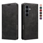 For Samsung Galaxy S26+ Wallet Case RFID Blocking Card Slots Stand Magnetic Closure Leather Phone Cover