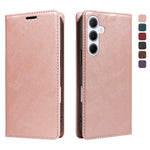 Til Samsung Galaxy A55 5G Pung Etui RFID Blokerende Kortpladser Stativ Magnetisk Lukning Læder Telefoncover